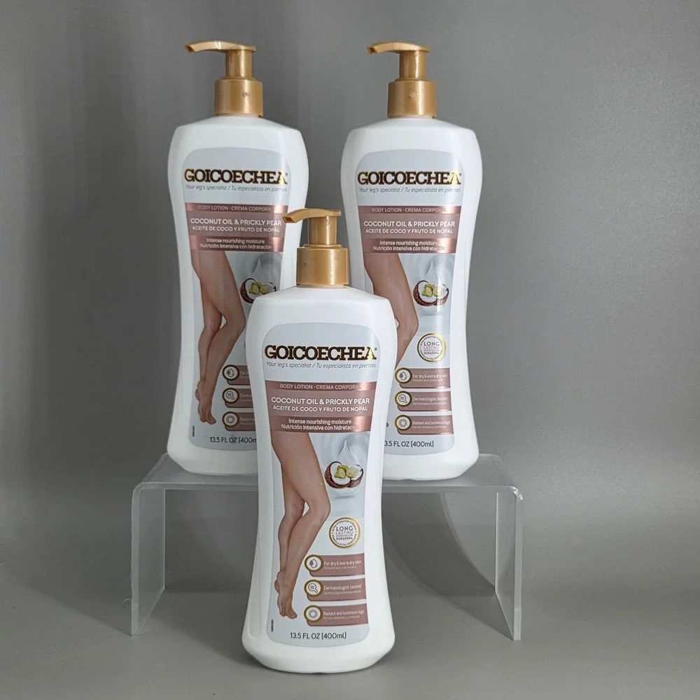 Goicoechea Body‎ Lotion 13.5oz 3 Pack Coconut Oil Prickly Pear Nourishing New
